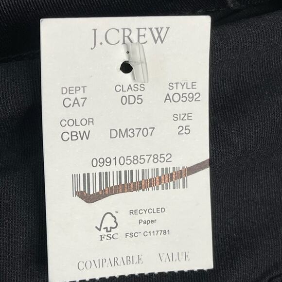 J. Crew Factory Over The Belly Maternity Jeans in Signature Stretch Black 25 NWT - Picture 10 of 11